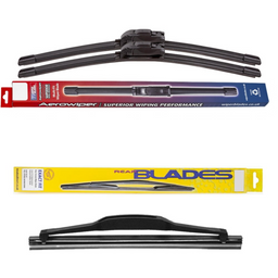 Windscreen Wipers Aerowiper & Blades Rear Screen - Triple Pack