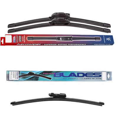 Windscreen Wipers Aerowiper & Blades Rear Screen - Triple Pack