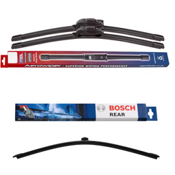 Windscreen Wipers Aerowiper & Bosch Rear Screen - Triple Pack