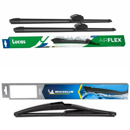 Lucas AIRFLEX Direct Fit and Michelin Rear Screen - Triple Pack